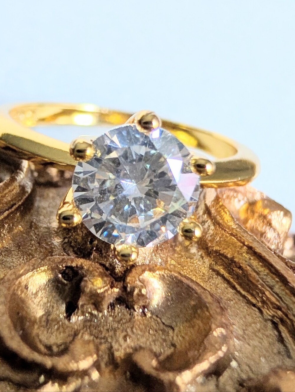 3 carat round brilliant cut Moissanite solitaire engagement ring ๐โ๏ธ๐ - Picture 8 of 12